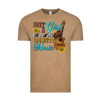 Vintage Coffee just a girl who loves country music Vintage Tee - texasbilliewilder