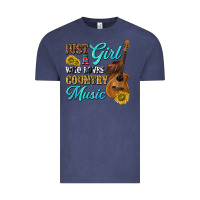 Vintage Denim just a girl who loves country music Vintage Tee - texasbilliewilder