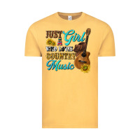 Vintage Mustard just a girl who loves country music Vintage Tee - texasbilliewilder