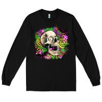 Black halloween skull Long Sleeve Tee - AdoDesignShop