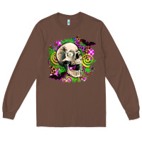 Chestnut halloween skull Long Sleeve Tee - AdoDesignShop
