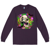 Plum halloween skull Long Sleeve Tee - AdoDesignShop