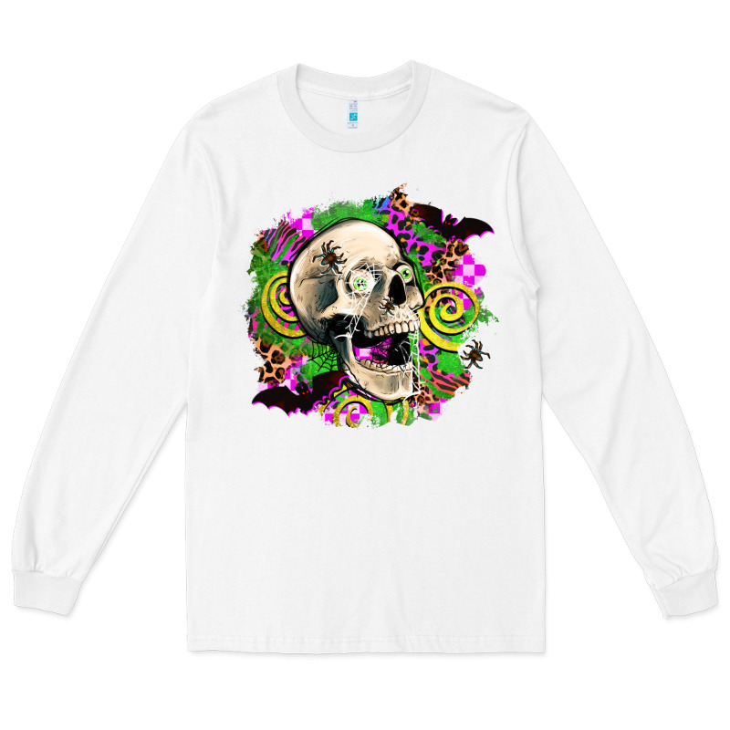 Halloween Skull Long Sleeve Tee by AdoDesignShop | Teevron