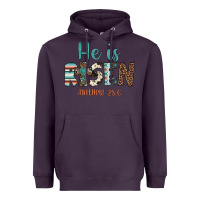 Plum he is risen Heavyweight Hoodie - Artiststas