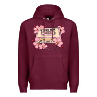 Burgundy lover babe valentines day Premium Hoodie - MaliasSmallBusiness