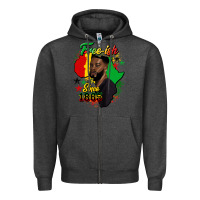 Charcoal Heather free ish since 1865 black man Zipper Hoodie - HRA Design Shop