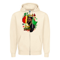 Sandshell free ish since 1865 black man Zipper Hoodie - HRA Design Shop