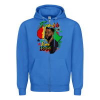 True Royal free ish since 1865 black man Zipper Hoodie - HRA Design Shop