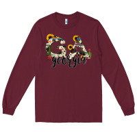 Burgundy georgia state cowhide serape cactus Long Sleeve Tee - RanaPortraitStore