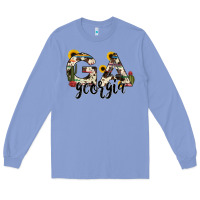 Colony Blue georgia state cowhide serape cactus Long Sleeve Tee - RanaPortraitStore