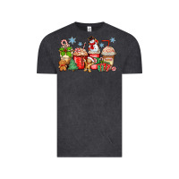 Vintage Black christmas coffee cups Vintage Tee - Zillion Design Studio