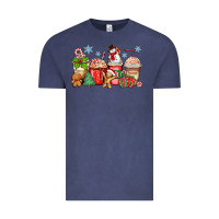 Vintage Denim christmas coffee cups Vintage Tee - Zillion Design Studio