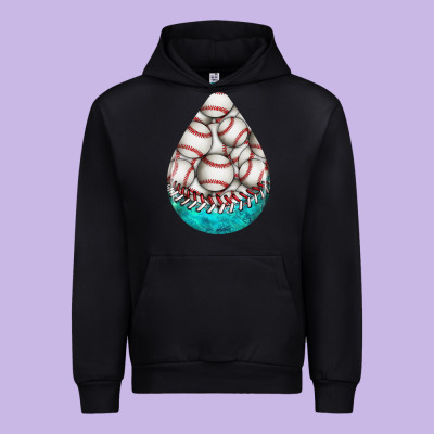 Baseball And Western Roses Teardrop  8 Urban Hoodie Designed By Bundleandbundleshop