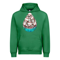Emerald baseball and western roses teardrop  8 Urban Hoodie - BundleAndBundleShop