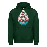 Forest Green baseball and western roses teardrop  8 Urban Hoodie - BundleAndBundleShop