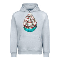 Heather Grey baseball and western roses teardrop  8 Urban Hoodie - BundleAndBundleShop