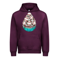 Mauve Wine baseball and western roses teardrop  8 Urban Hoodie - BundleAndBundleShop
