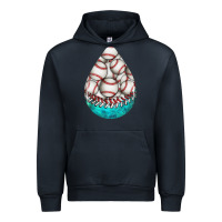 Navy baseball and western roses teardrop  8 Urban Hoodie - BundleAndBundleShop