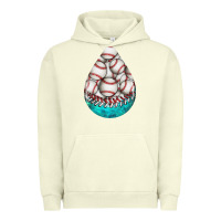 Pigment Pistachio baseball and western roses teardrop  8 Urban Hoodie - BundleAndBundleShop