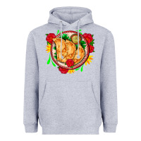 Heather Grey empanadas plate and roses Heavyweight Hoodie - AdoDesignShop