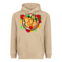 Mushroom empanadas plate and roses Heavyweight Hoodie - AdoDesignShop