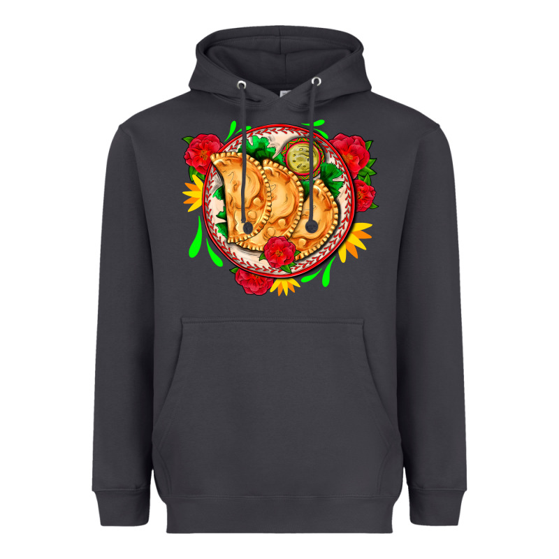 Empanadas Plate And Roses Heavyweight Hoodie by AdoDesignShop | Teevron