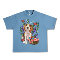 Pebble Blue Easter Beagle Urban Heavy Tee - RanaPortraitStore