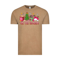 Vintage Coffee 'tis the season pink christmas Vintage Tee - Zillion Design Studio