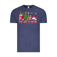 Vintage Denim 'tis the season pink christmas Vintage Tee - Zillion Design Studio