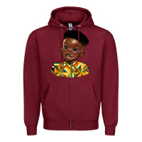 Burgundy black boy Zipper Hoodie - HRA Design Shop