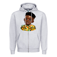 Heather Grey black boy Zipper Hoodie - HRA Design Shop