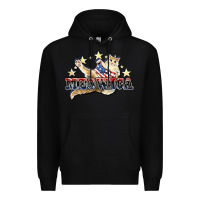 Black meowica cat Premium Hoodie - NancyCooperArtShop