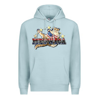 Blue Mist meowica cat Premium Hoodie - NancyCooperArtShop
