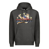 Charcoal Heather meowica cat Premium Hoodie - NancyCooperArtShop