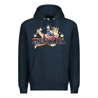 Navy meowica cat Premium Hoodie - NancyCooperArtShop
