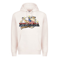 Pale Pink meowica cat Premium Hoodie - NancyCooperArtShop