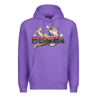 Purple meowica cat Premium Hoodie - NancyCooperArtShop