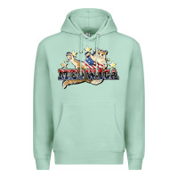 Seafoam meowica cat Premium Hoodie - NancyCooperArtShop