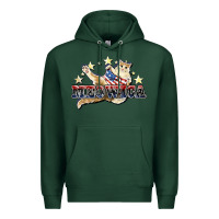 Sports Green meowica cat Premium Hoodie - NancyCooperArtShop