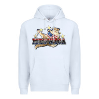 White meowica cat Premium Hoodie - NancyCooperArtShop