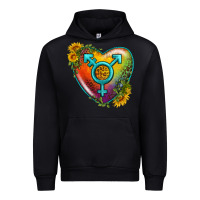 Lgbtq Heart With Sunflower Urban Hoodie | Teevron