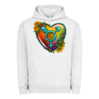 Pigment Lunar Rock Lgbtq Heart With Sunflower Urban Hoodie - BundleAndBundleShop
