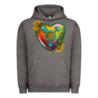 Pigment Tornado Lgbtq Heart With Sunflower Urban Hoodie - BundleAndBundleShop