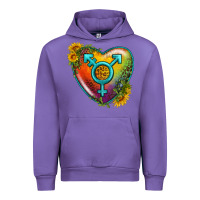 Tulip Lgbtq Heart With Sunflower Urban Hoodie - BundleAndBundleShop