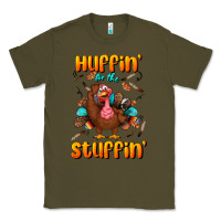 Army Green huffin' for the stuffin' Classic Tee - BundleAndBundleShop