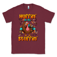 Burgundy huffin' for the stuffin' Classic Tee - BundleAndBundleShop