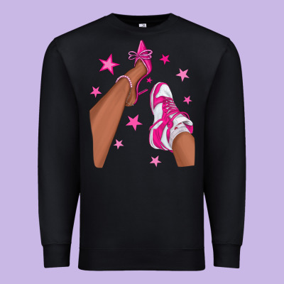 Afro Sneakers And Heels Premium Sweatshirt Designed By Nancycooperartshop
