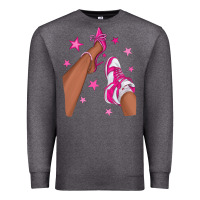 Charcoal Heather afro sneakers and heels Premium Sweatshirt - NancyCooperArtShop