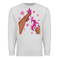 Dove Grey afro sneakers and heels Premium Sweatshirt - NancyCooperArtShop