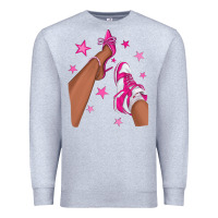 Heather Grey afro sneakers and heels Premium Sweatshirt - NancyCooperArtShop